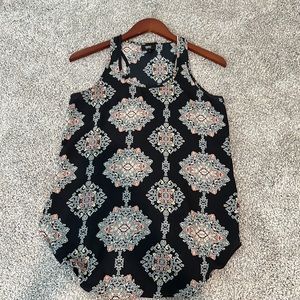 Mossimo Silky Racerback Printed Tank - Size XS